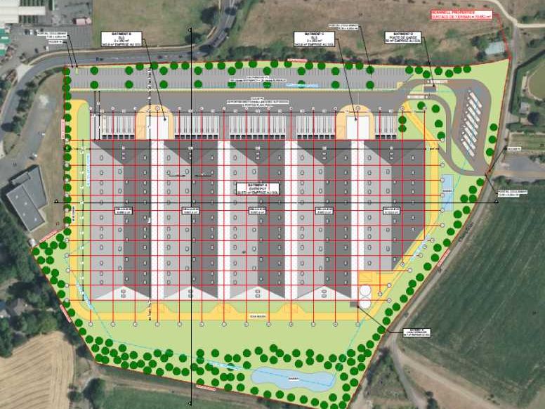 Location entrepots 34537 m² non divisibles