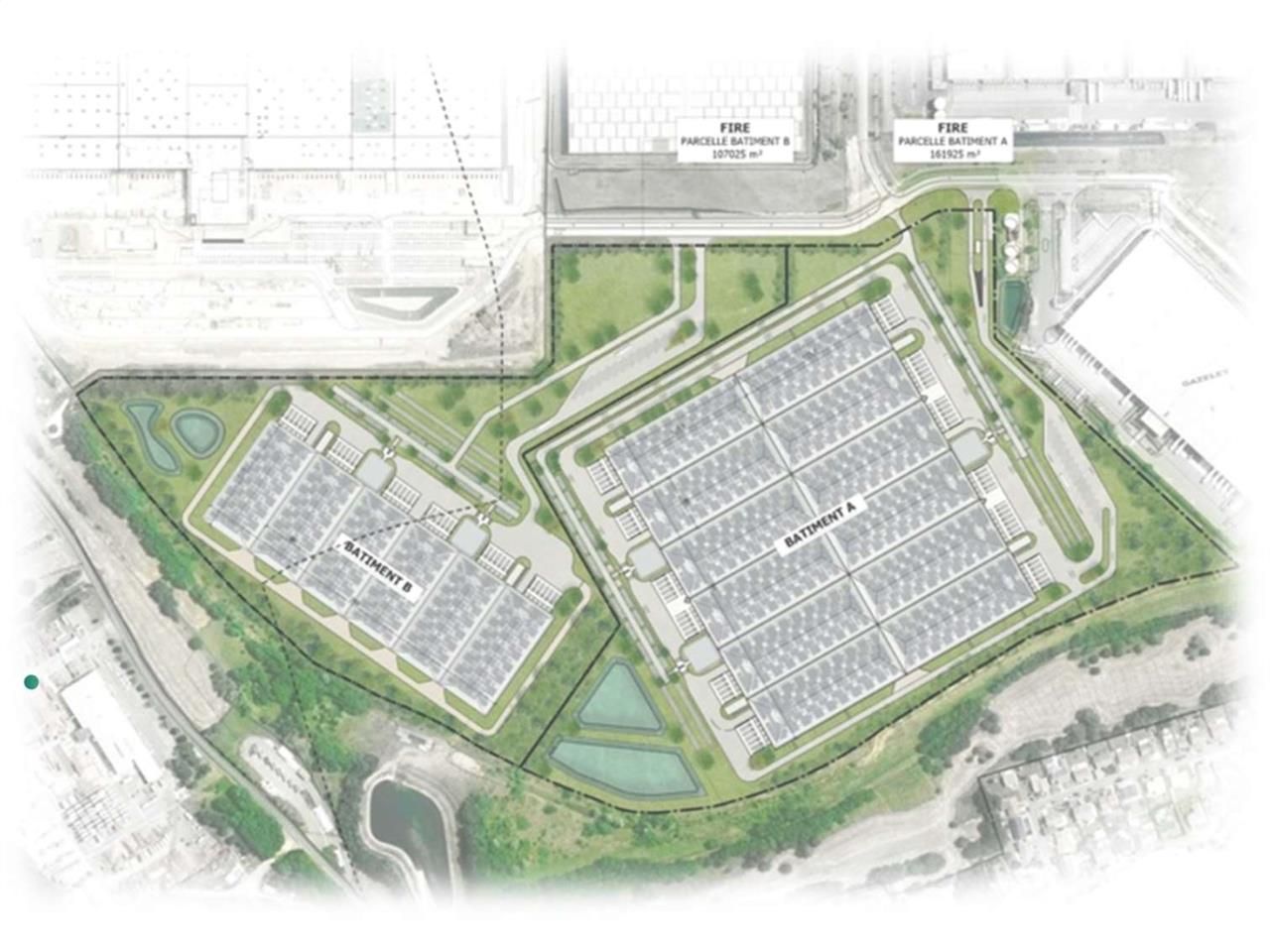 A louer 111 581 m² répartis  sur 2 entrepôts neuf