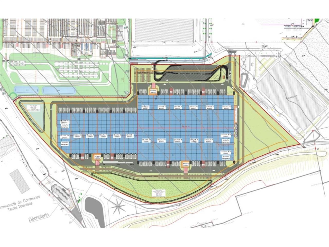 A louer 111 581 m² répartis  sur 2 entrepôts neuf