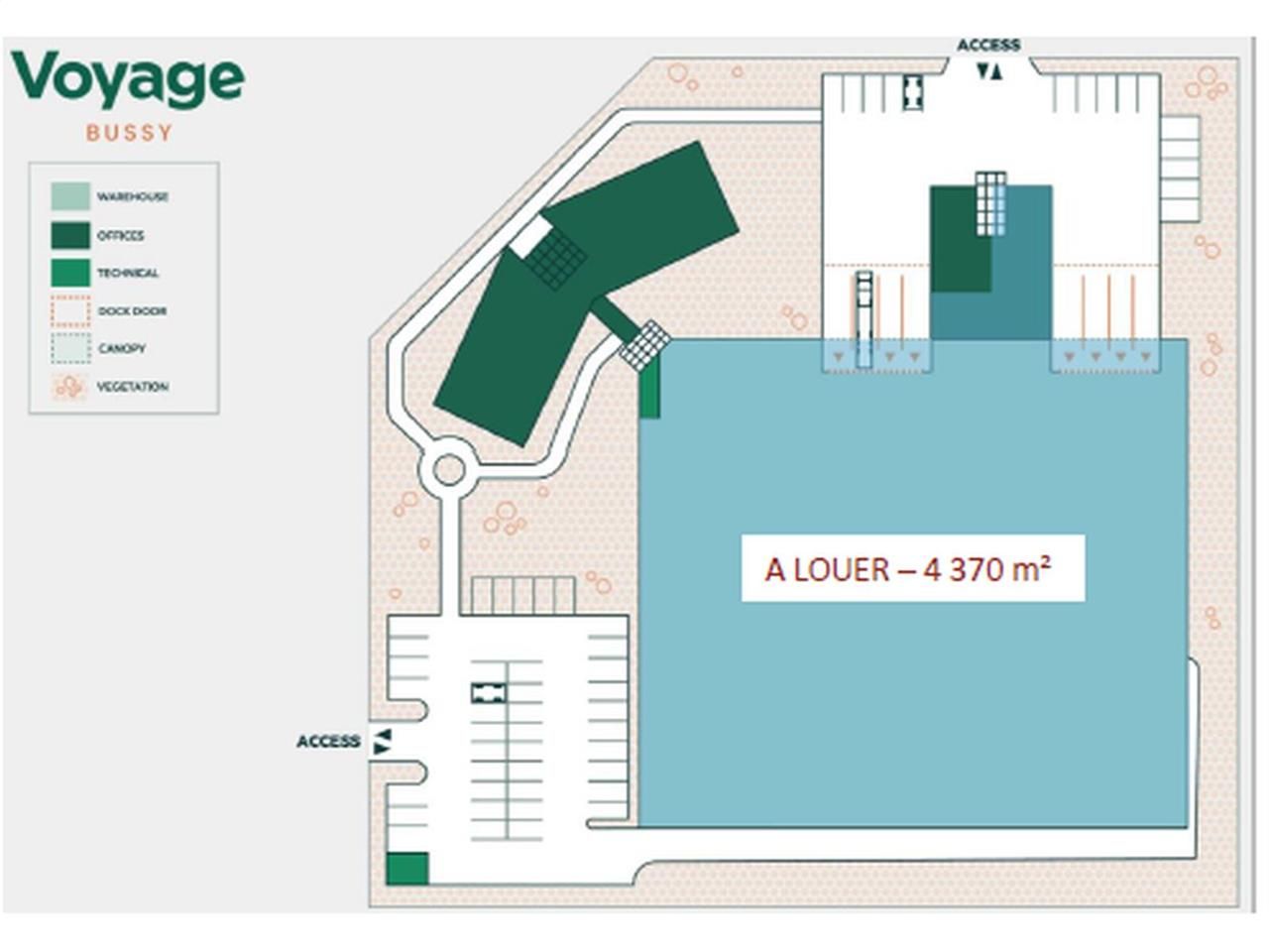 Entrepôts de 4370 m² non divisibles à Louer à BUS
