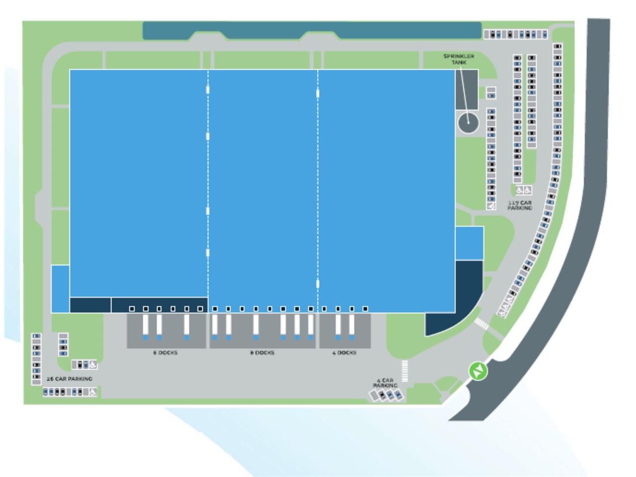 Entrepôt de classe B avec architecture contempora