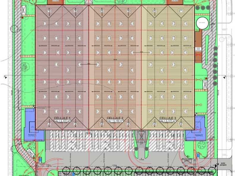 Location entrepots 15504 m² divisibles à partir de 5150 m²