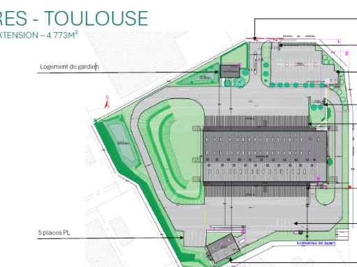 Location entrepots 6042 m² non divisibles