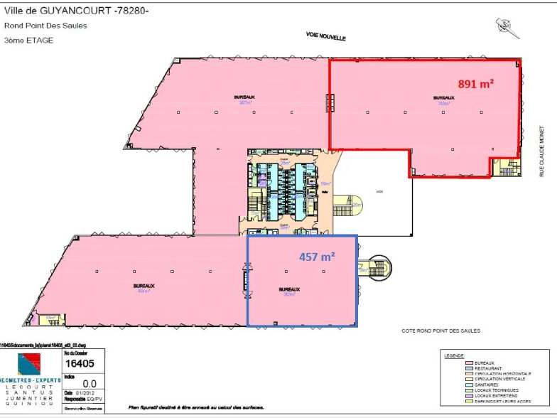 Location bureaux 2914 m² divisibles à partir de 457 m²