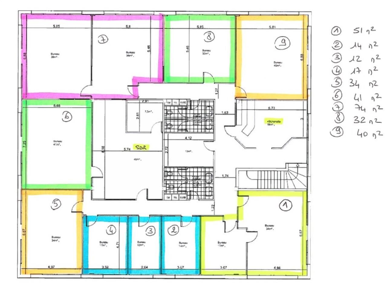 À louer, bureaux de 286 m², divisibles à partir d