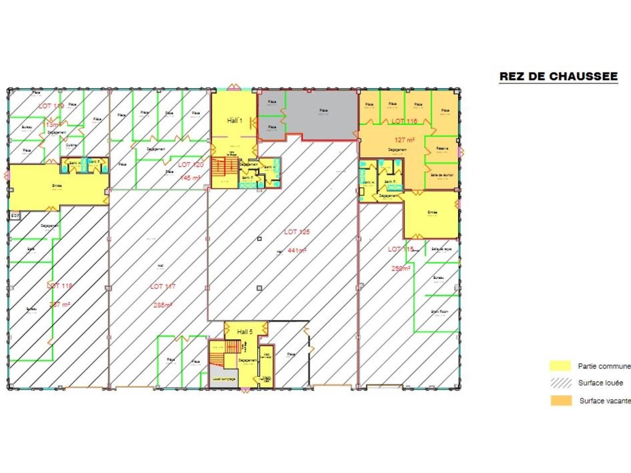 Nous vous proposons à la location ces bureaux et 