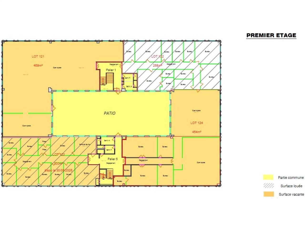 Nous vous proposons à la location ces bureaux et 