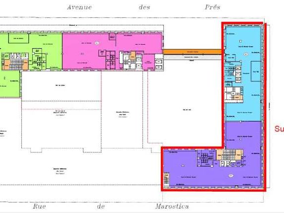 Location bureaux 6138 m² divisibles à partir de 518 m²