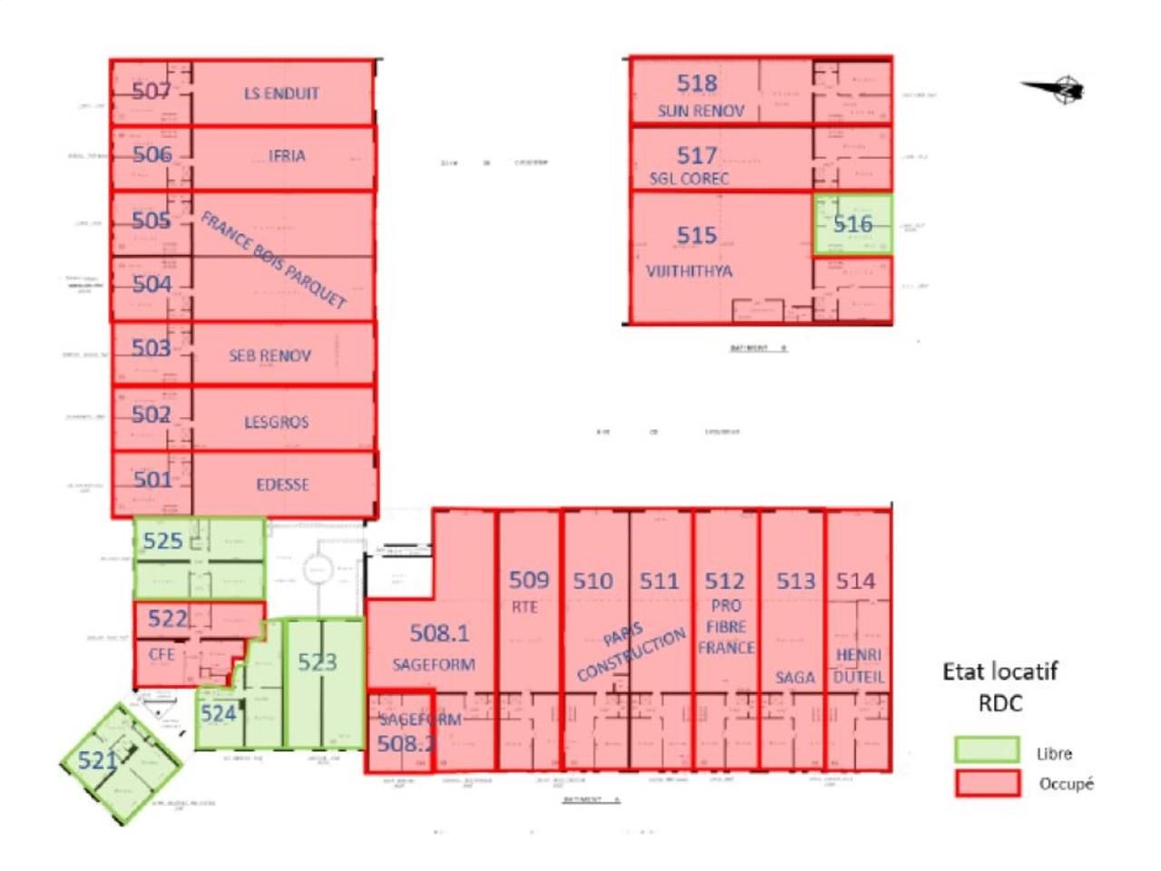 À louer : Ensemble de bureaux d'une surface allan