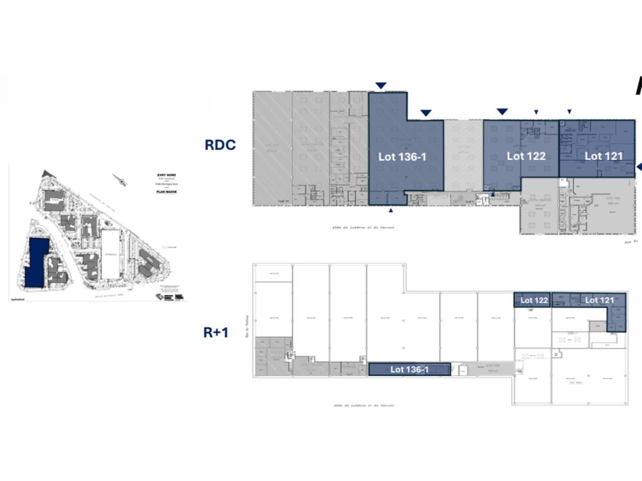 À louer, lots mixtes, bureaux et activité à Evry-