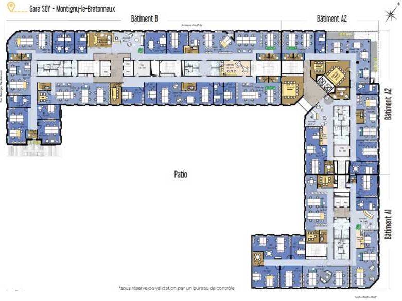 Location bureaux 12709 m² divisibles à partir de 258 m²