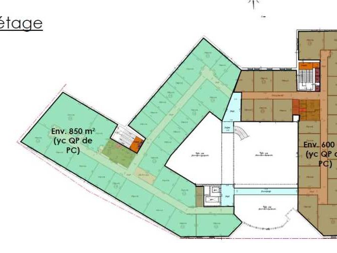 Location bureaux 6454 m² divisibles à partir de 850 m²