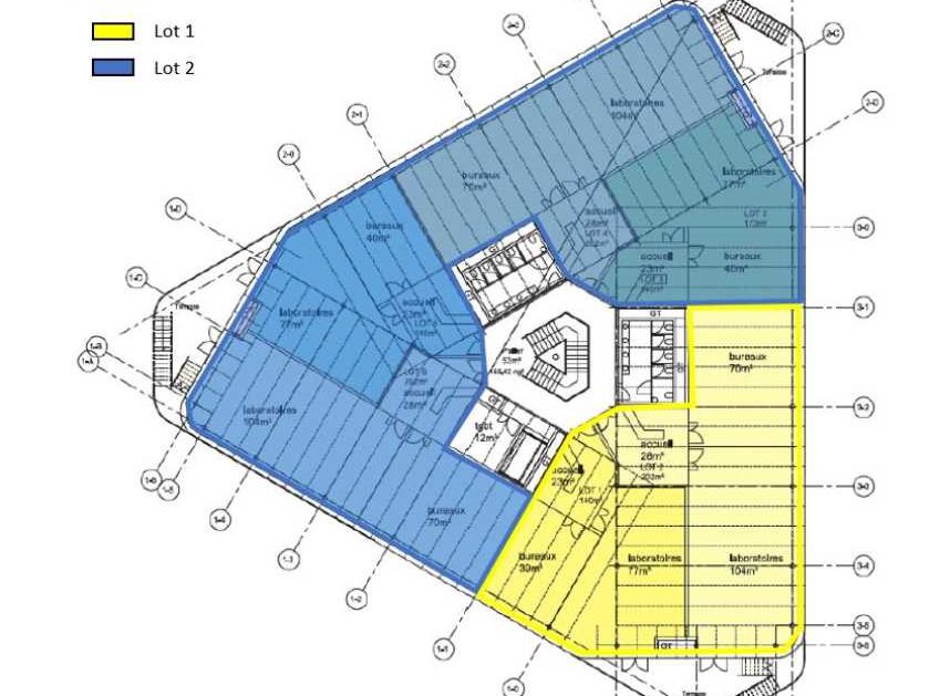 Vente bureaux 3007 m² divisibles à partir de 495 m²