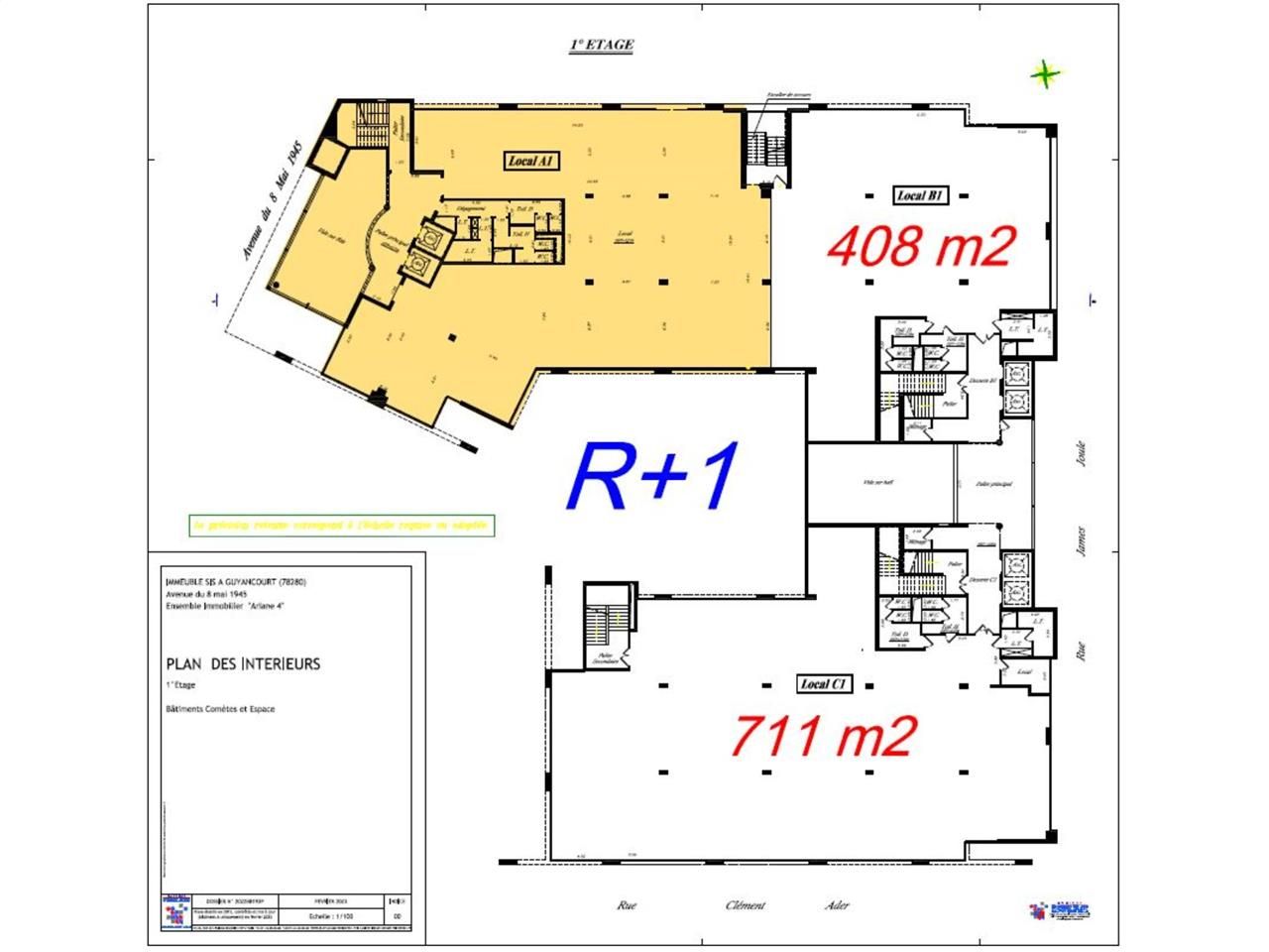 A vendre ou à louer,  bureaux à Guyancourt.  Nous