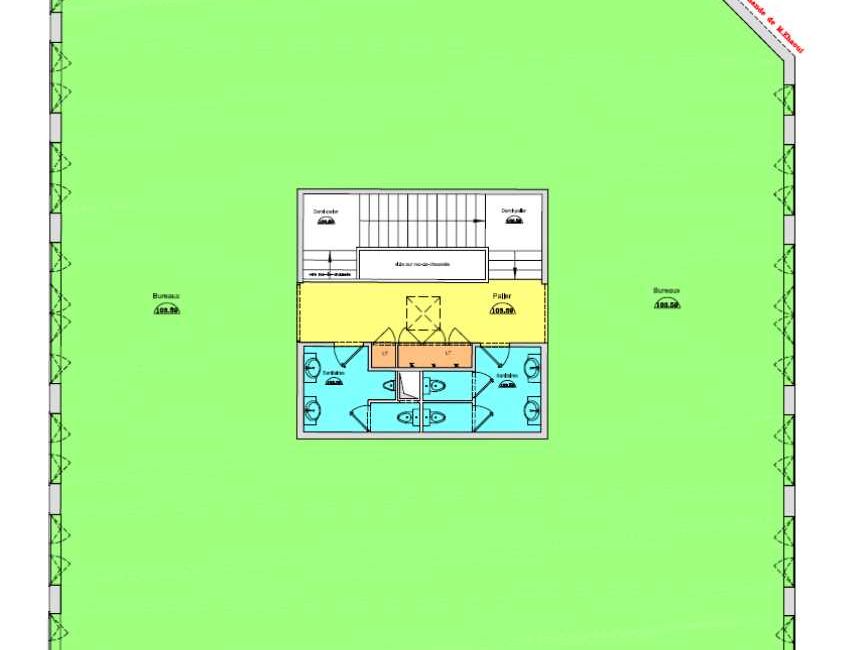 Location bureaux 821 m² non divisibles