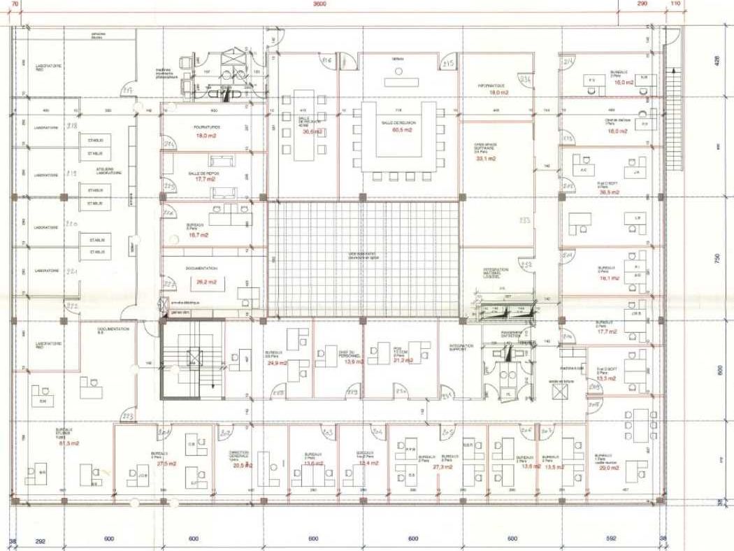 Location entrepots 1722 m² non divisibles