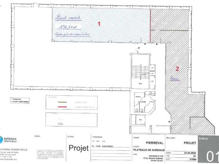 Location bureaux 681 m² divisibles à partir de 134 m²
