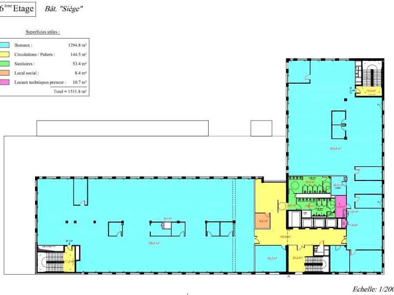 Location bureaux 4325 m² divisibles à partir de 700 m²