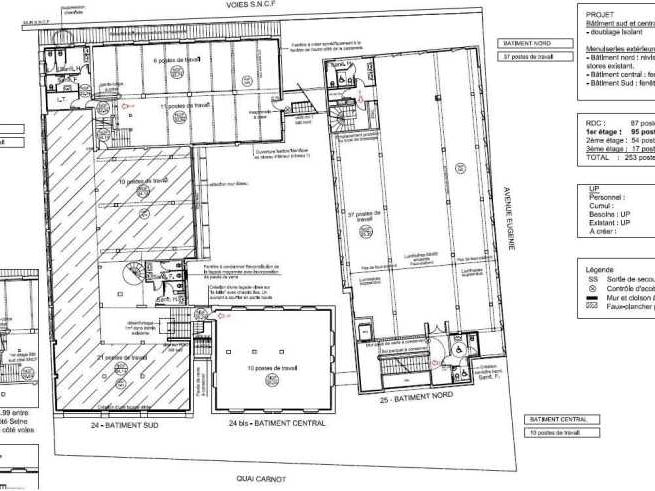 Vente bureaux 3258 m² non divisibles