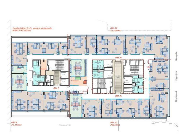 Location bureaux 2816 m² divisibles à partir de 233 m²