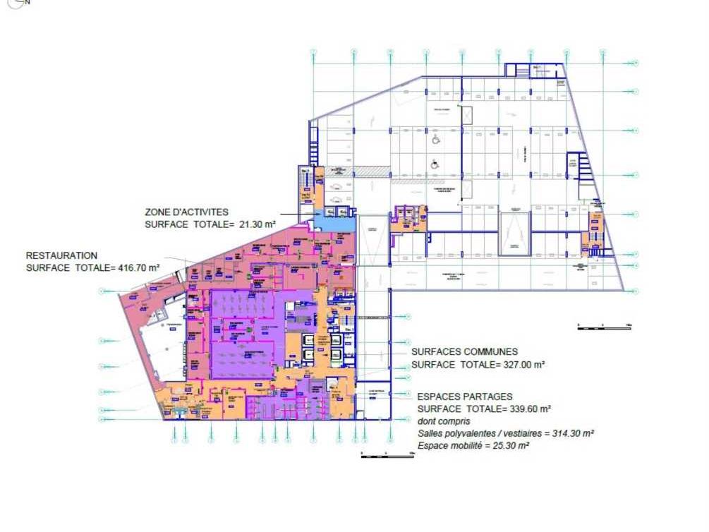 Location bureaux 11676 m² divisibles à partir de 611 m²