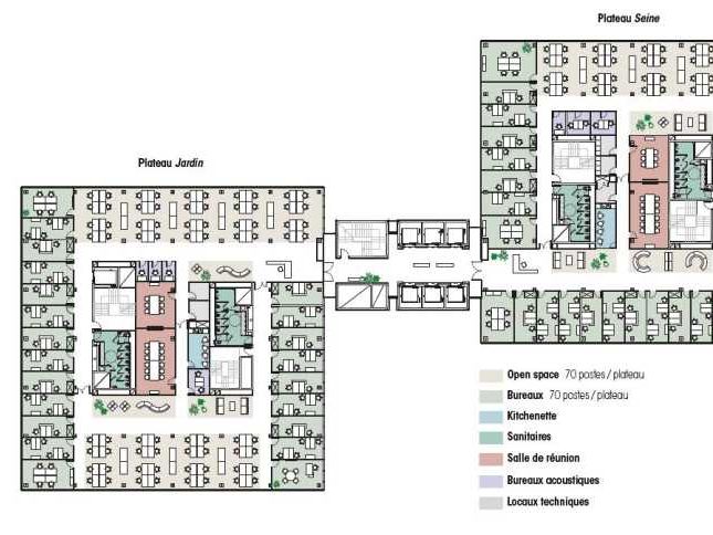 Location bureaux 9118 m² divisibles à partir de 124 m²