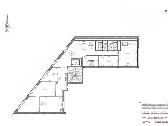 Location bureaux 143 m² non divisibles