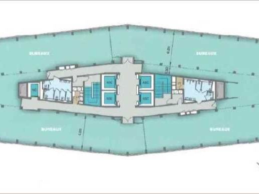 Location bureaux 3617 m² divisibles à partir de 434 m²