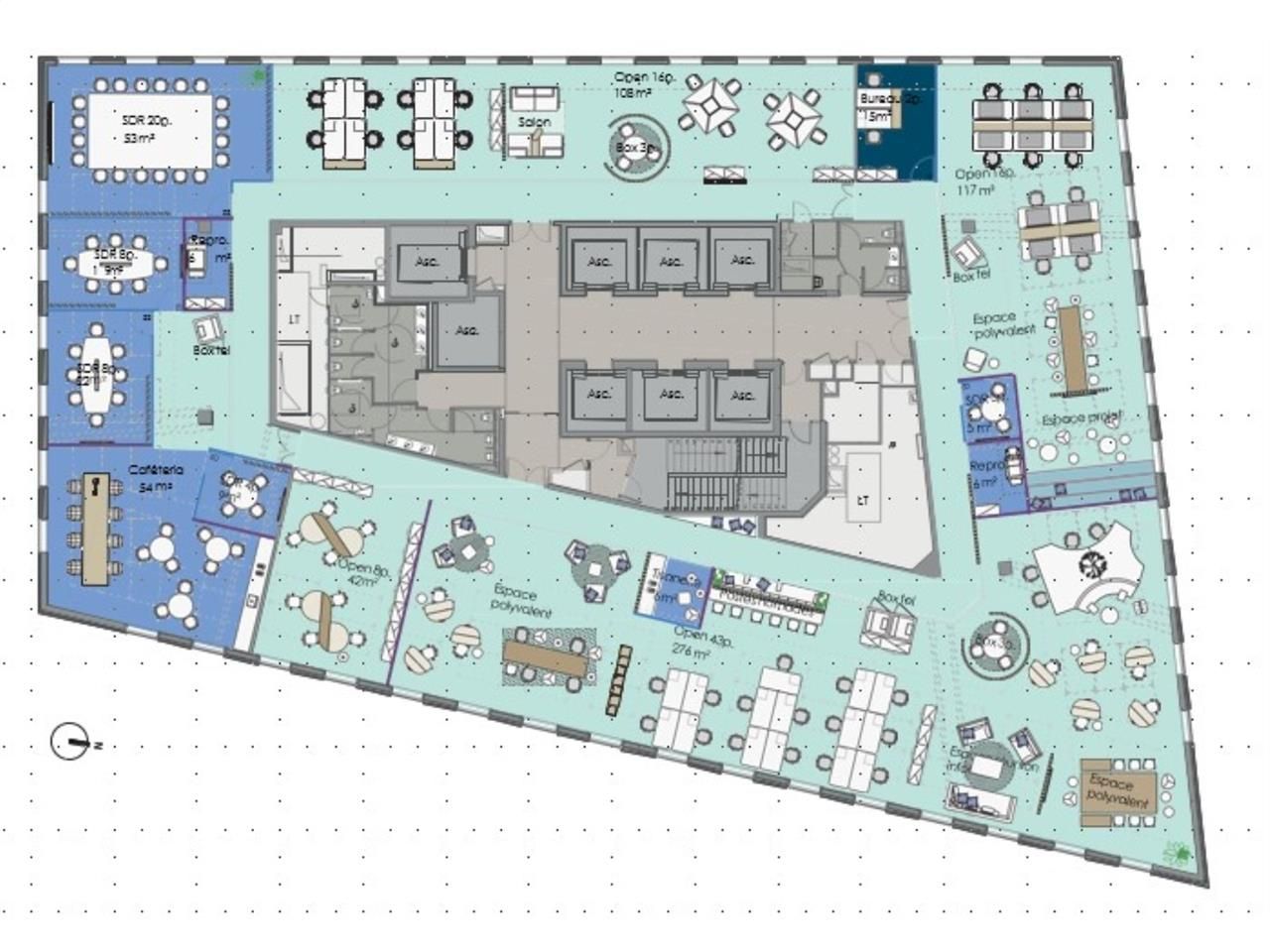 Immeuble restructuré et certifié secteur Courbevo