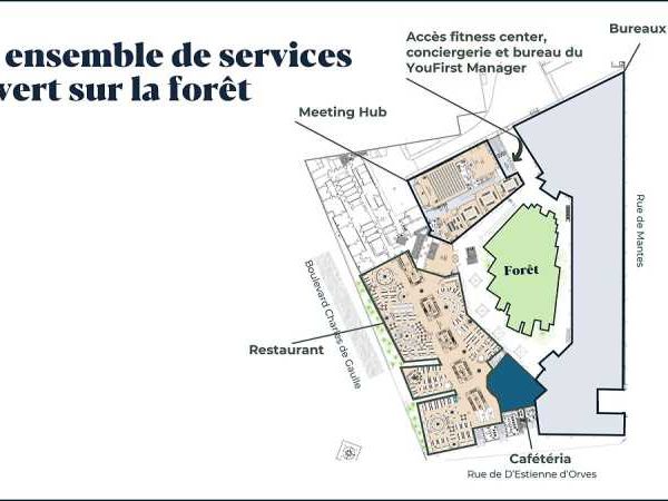 Location bureaux 903 m² non divisibles