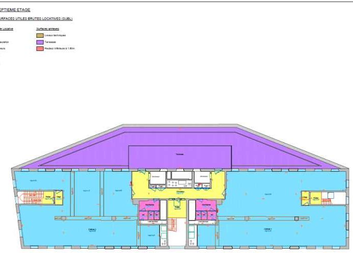 Location bureaux 281 m² non divisibles