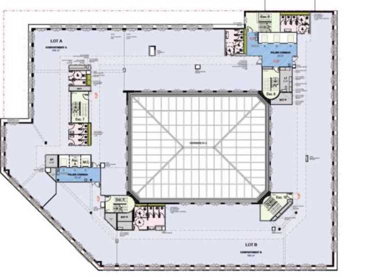 Location bureaux 4899 m² divisibles à partir de 990 m²