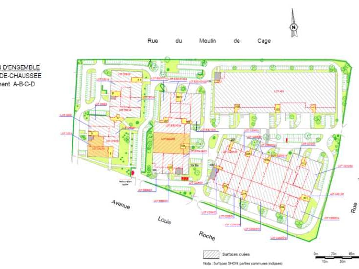 Location bureaux 6523 m² divisibles à partir de 128 m²