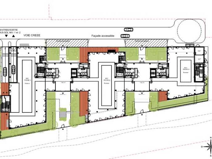 Location bureaux 1646 m² divisibles à partir de 623 m²