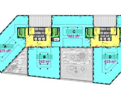 Location bureaux 4770 m² divisibles à partir de 360 m²