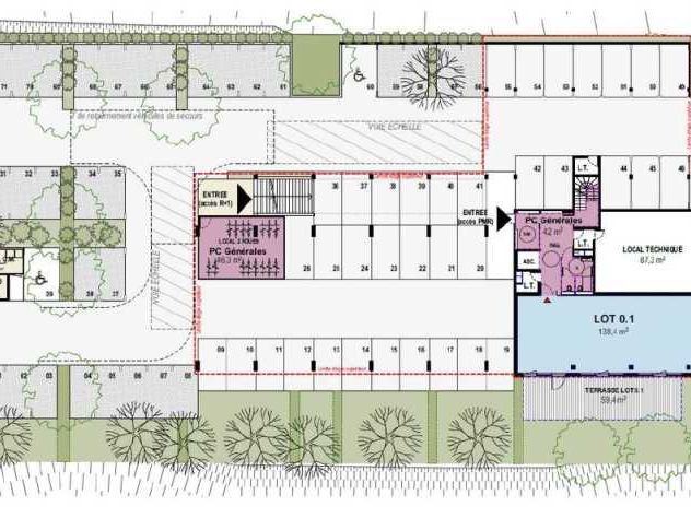 Vente bureaux 3048 m² divisibles à partir de 156 m²