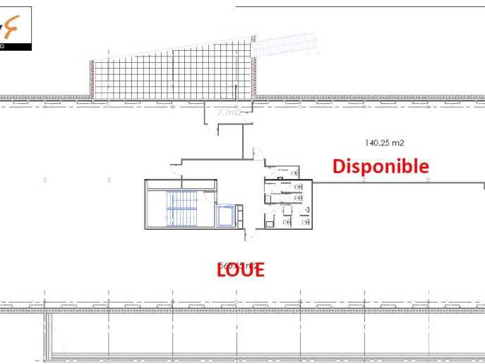 Location bureaux 912 m² divisibles à partir de 140 m²
