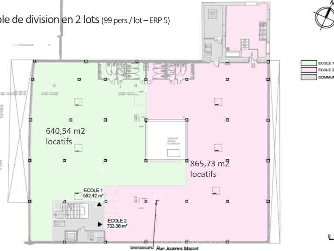 Location bureaux 1571 m² divisibles à partir de 641 m²