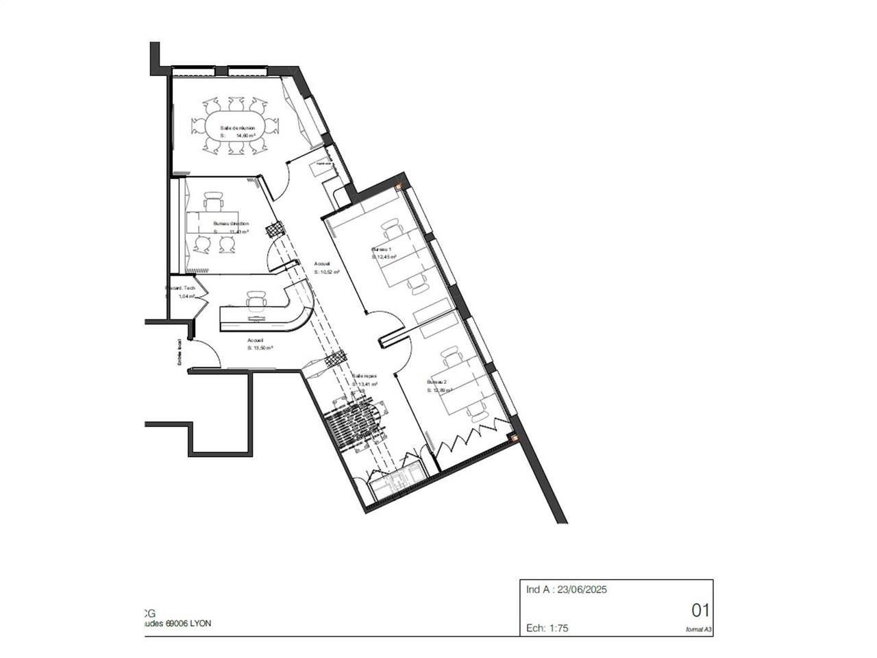 Bureaux de 93 m² non divisibles à Vendre à LYON