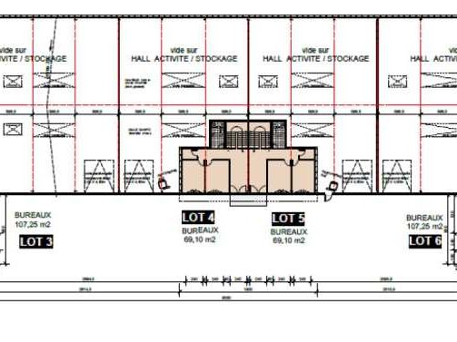 Location entrepots 2740 m² divisibles à partir de 369 m²