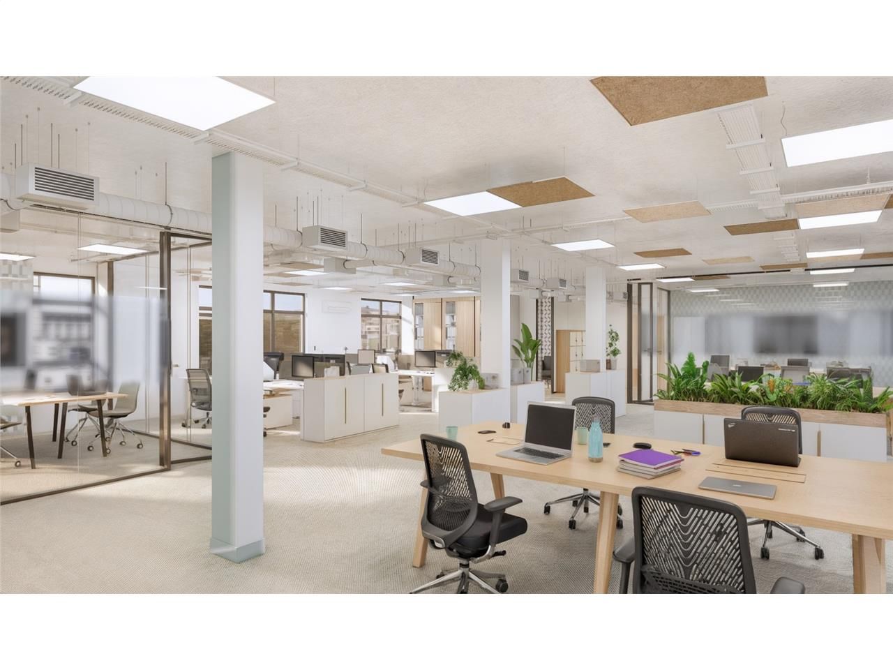 Jolis bureaux situés dans un écrin de verdure, fa