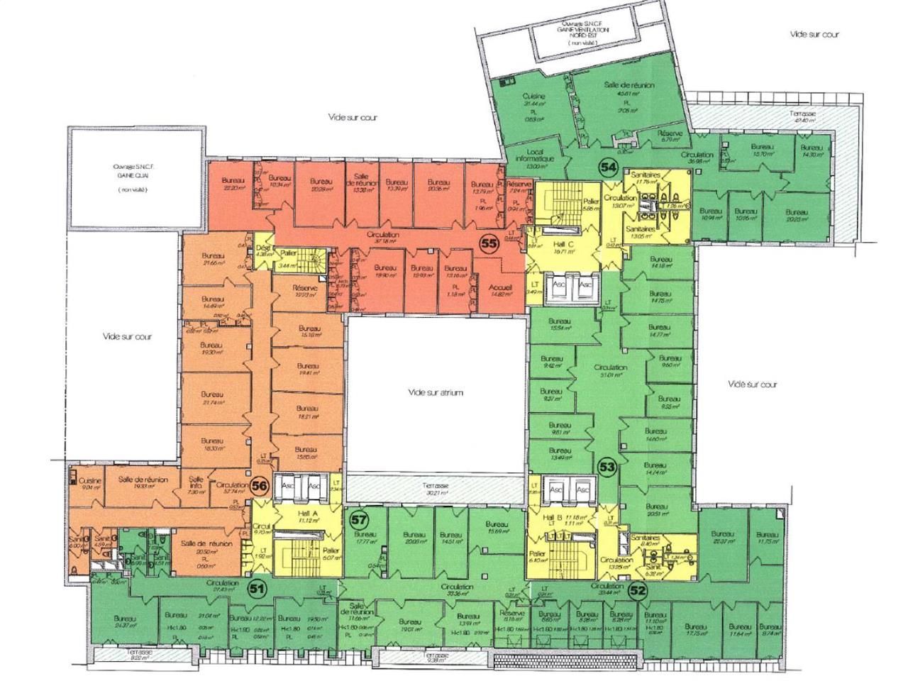 Location Bureaux 3216 m² divisibles 75009 Paris