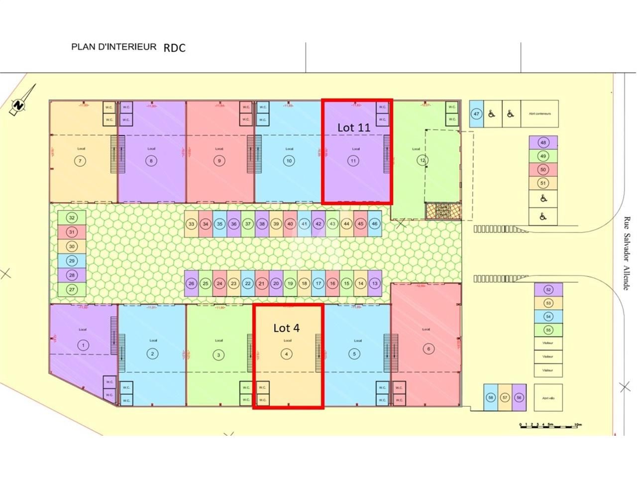 Location entrepots 586 m² divisibles à partir de 293 m²