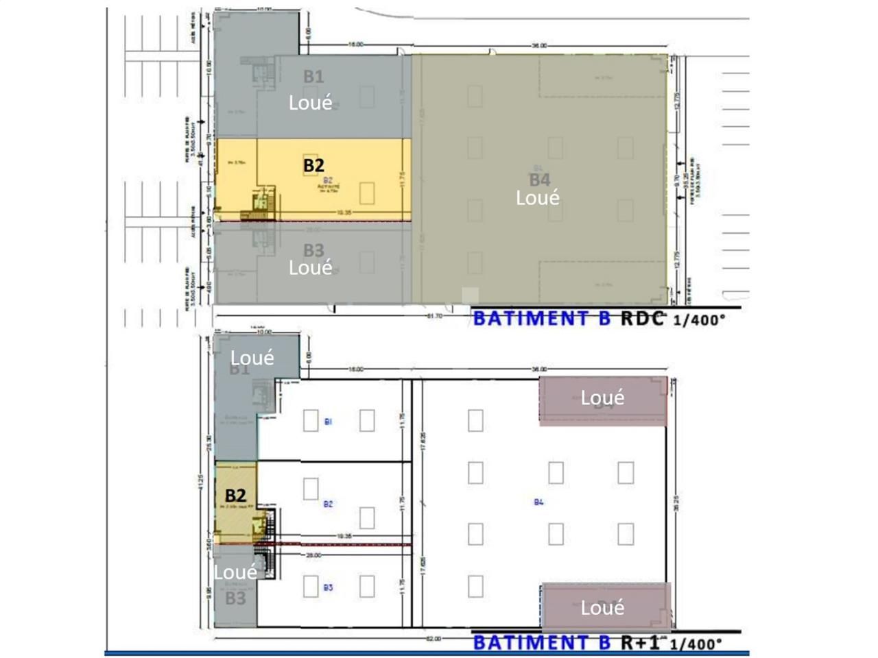 Location entrepots 385 m² non divisibles