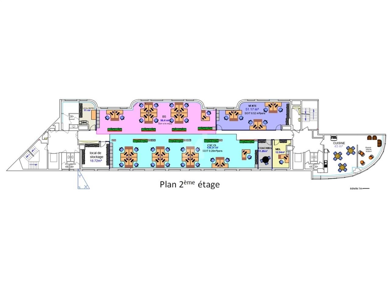 Location bureaux 2552 m² divisibles à partir de 452 m²