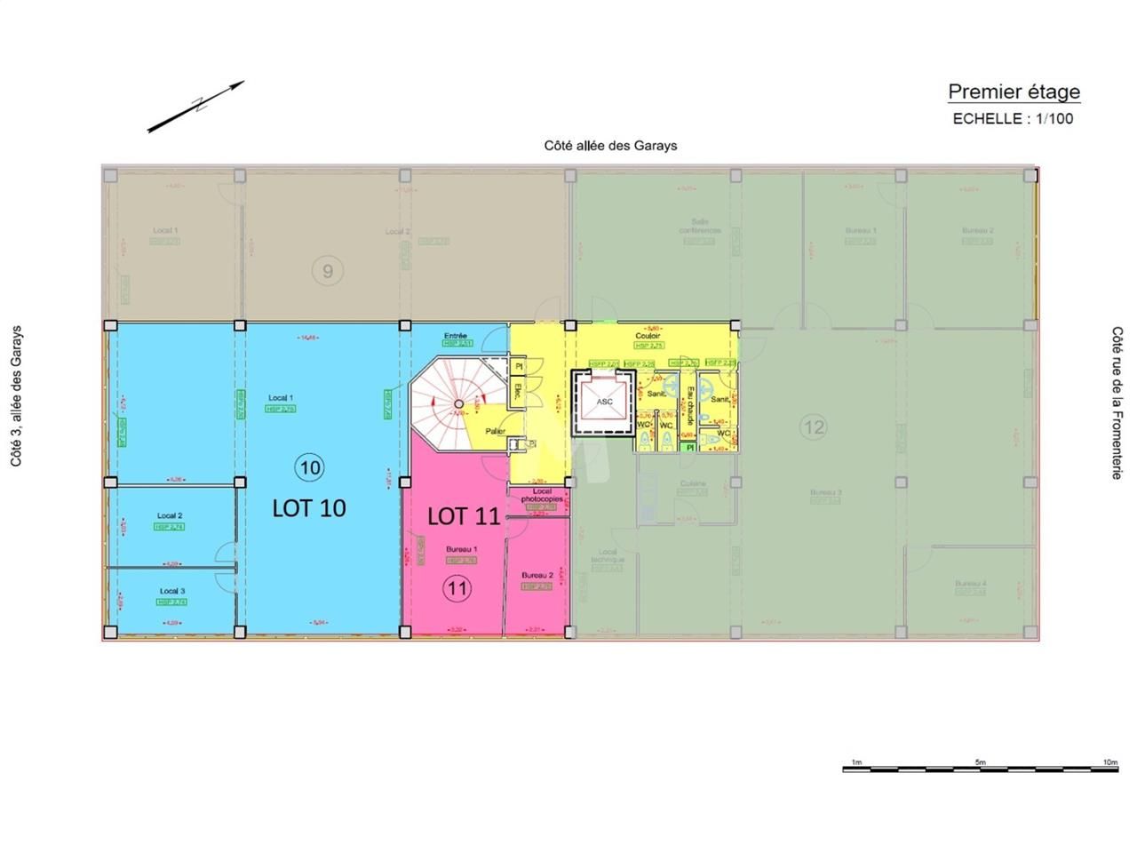 Location bureaux 428 m² divisibles à partir de 38 m²