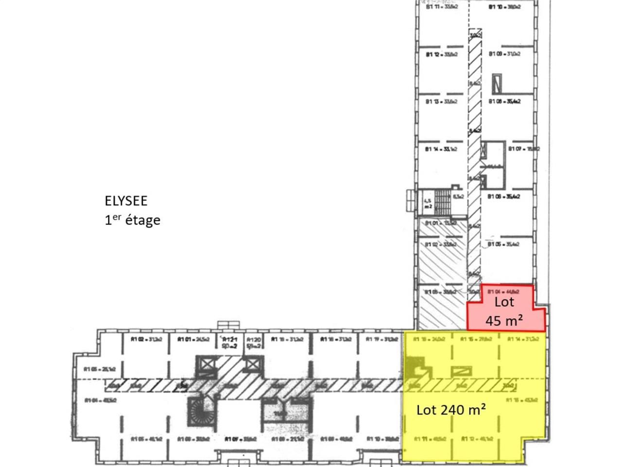 Location bureaux 285 m² divisibles à partir de 45 m²