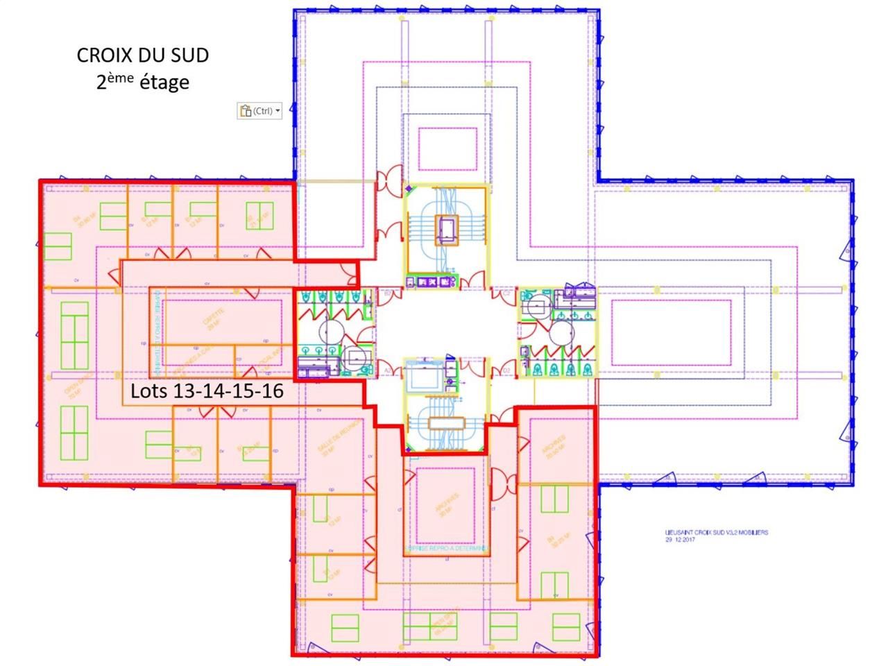 Location bureaux 600 m² non divisibles