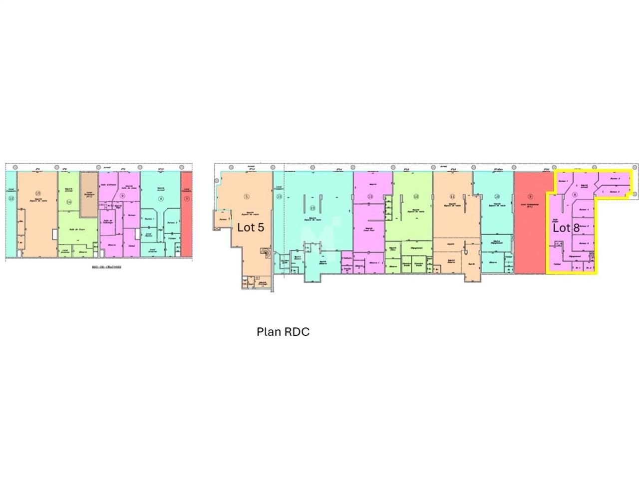 Location locaux commerciaux 150 m² non divisibles