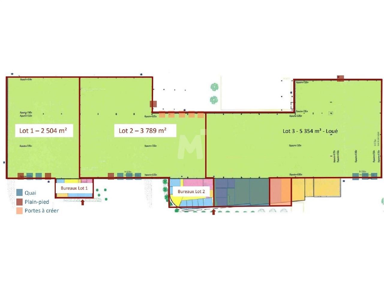 Location entrepots 6293 m² divisibles à partir de 2504 m²